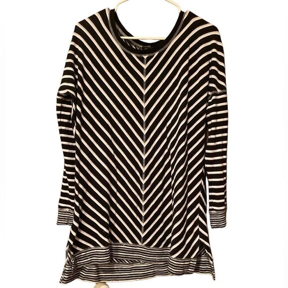Cable & Gauge Tops - Cable & Gauge Striped Shirt Size Large